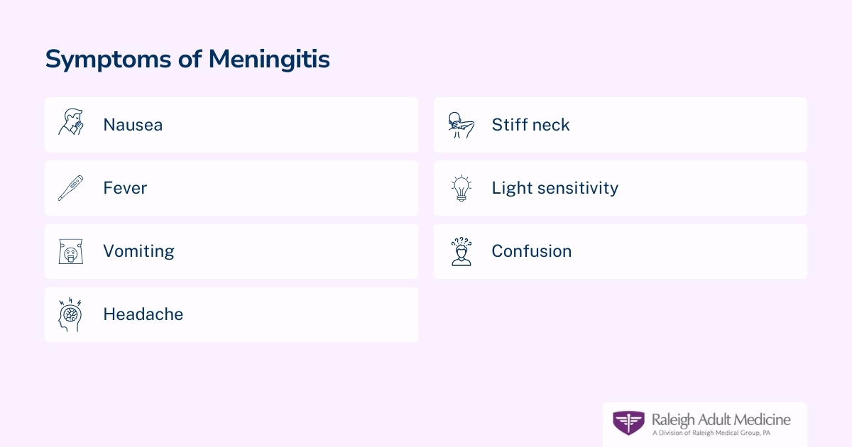 Common meningitis symptoms